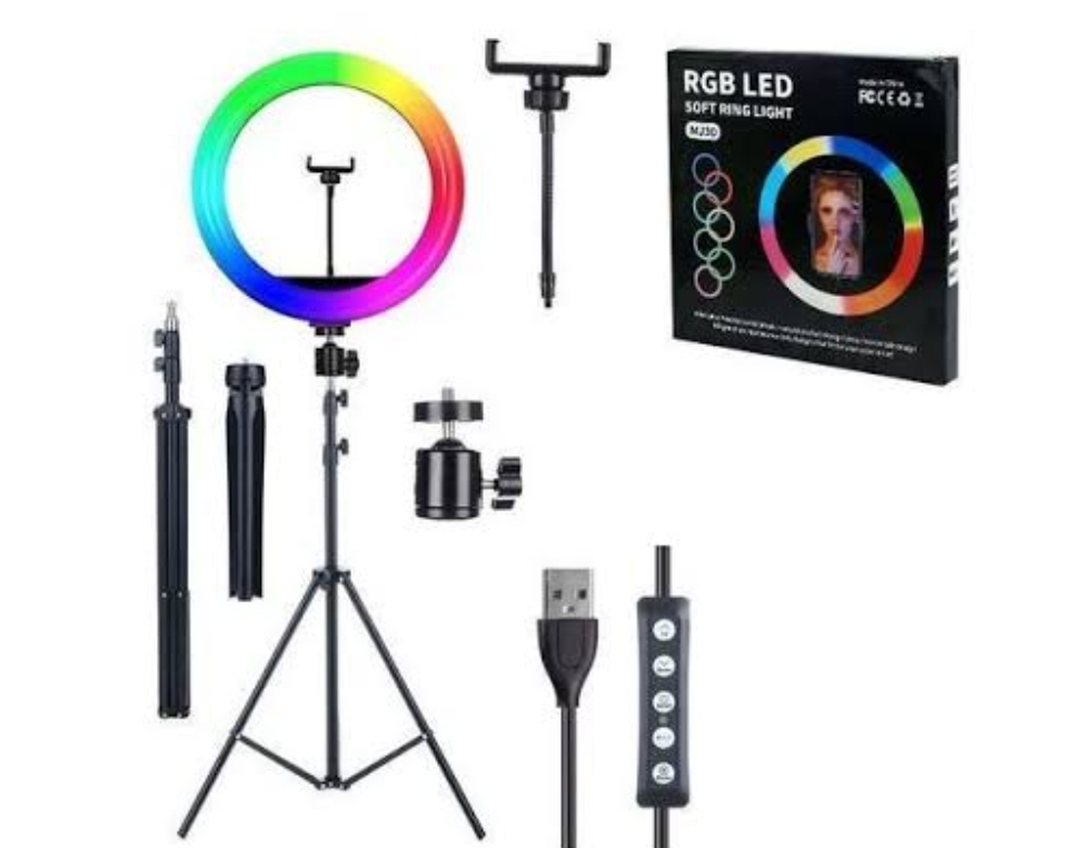 10-inch Selfie Ring Light with Tripod Stand, Dimmable Camera Light for Makeup Video Vlog