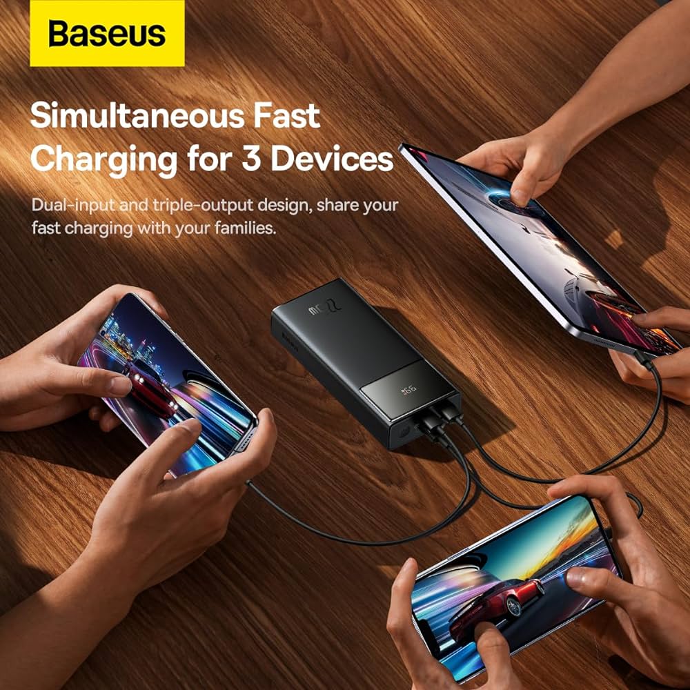 Baseus Power Bank 30000mAh 22.5W Star-Lord Digital Display Fast Charge with USB to Type-C 3A 0.3m Black Cable