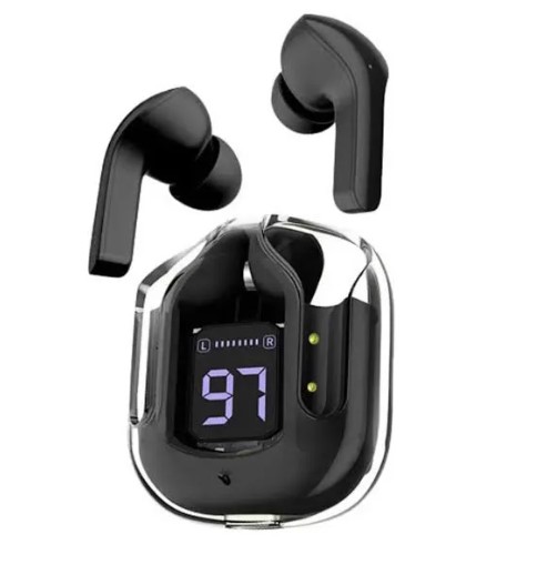 Black- UltraPods Max 5.3 Truly Transparent Wireless Earbuds