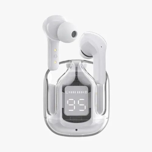 White- UltraPods Max 5.3 Truly Transparent Wireless Earbuds